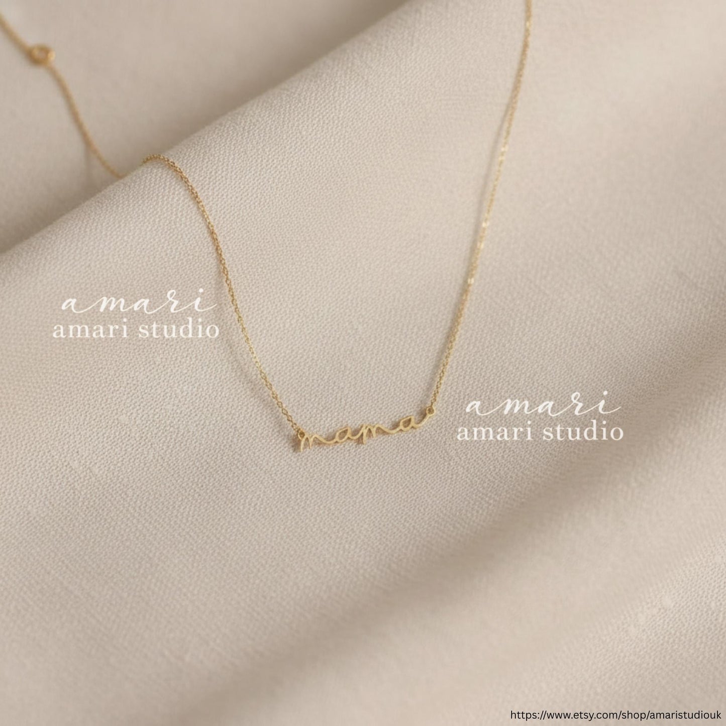 Simple Gold Mama Chain Necklace, Mothers Day Gift, Personalised Christmas Birthday Gifts For Her