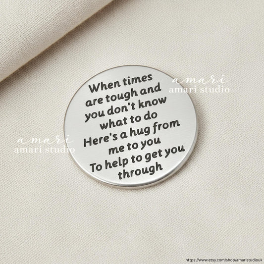 Pocket Hug Personalised Keepsake Token, Pocket Gift Token, Valentines Day Gift, Gift Ideas For Him Gifts For Her