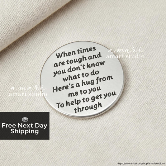 Pocket Hug Personalised Keepsake Token, Pocket Gift Token, Valentines Day Gift, Gift Ideas For Him Gifts For Her